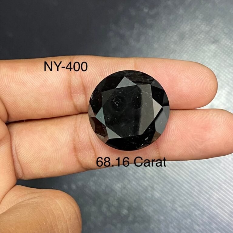 68.16 Carat Round Shape Black Diamond