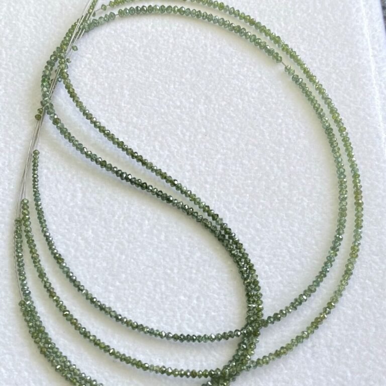 Natural Fancy Greenish Blue Color Diamond Beads